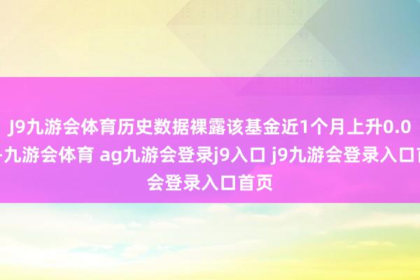 J9九游会体育历史数据裸露该基金近1个月上升0.07%-九游会体育 ag九游会登录j9入口 j9九游会登录入口首页