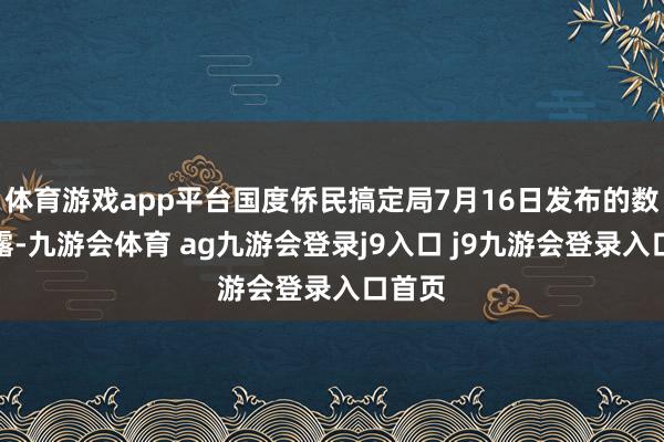 体育游戏app平台国度侨民搞定局7月16日发布的数据裸露-九游会体育 ag九游会登录j9入口 j9九游会登录入口首页