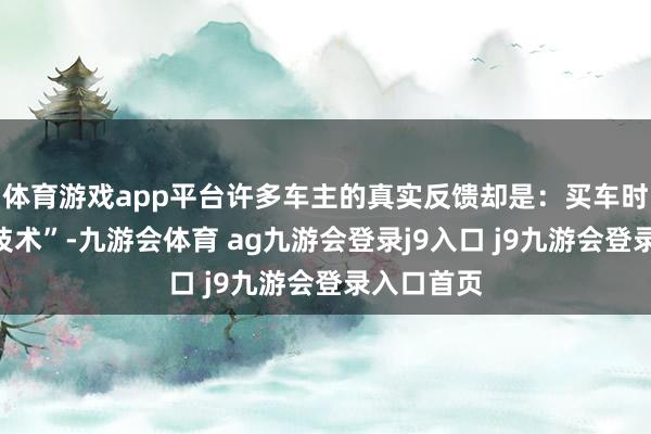 体育游戏app平台许多车主的真实反馈却是:买车时以为“高技术”-九游会体育 ag九游会登录j9入口 j9九游会登录入口首页