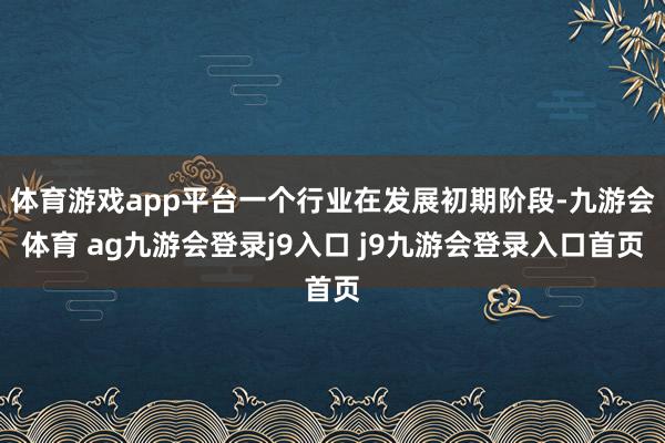 体育游戏app平台一个行业在发展初期阶段-九游会体育 ag九游会登录j9入口 j9九游会登录入口首页