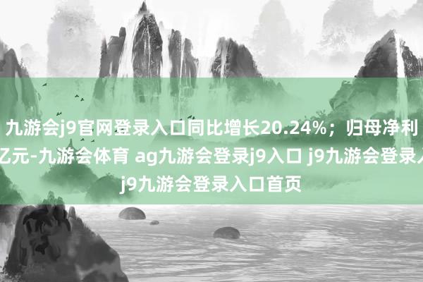 九游会j9官网登录入口同比增长20.24%；归母净利润1.21亿元-九游会体育 ag九游会登录j9入口 j9九游会登录入口首页